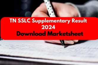 TN SSLC Supplementary Result 2024