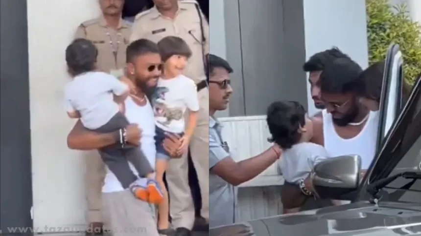 Hardik Pandya and Son Agastya